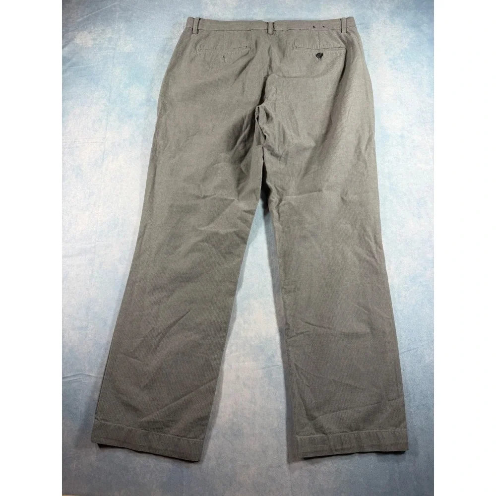 Banana Republic Aiden Fit Chinos Mens 34x30 Grey Excellent Herringbone Cotton